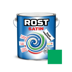 Vopsea alchidica pentru lemn / metal, Rost Satin, interior / exterior, verde iarba, 2.5 L