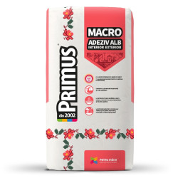 Adeziv pentru gresie si faianta Primus MacroGranular, interior / exterior, alb, 25 kg
