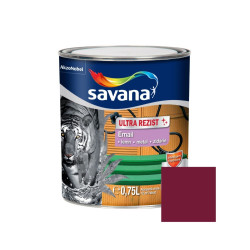 Vopsea alchidica pentru lemn / metal, Savana Ultra Rezist, interior / exterior, grena, 0.75 L