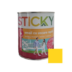 Vopsea alchidica pentru lemn / metal, Sticky uscare rapida, interior / exterior, galben, 0.75 L