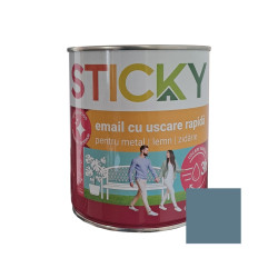 Vopsea alchidica pentru lemn / metal, Sticky uscare rapida, interior / exterior, gri metal, 0.75 L
