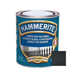 Vopsea alchidica pentru metal Hammerite - efect fier forjat, interior / exterior, negru, 2.5 L