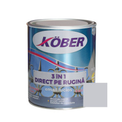 Vopsea alchidica pentru metal Kober 3 in 1, interior / exterior, argintiu, 0.75 L