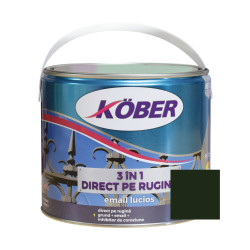 Vopsea alchidica pentru metal Kober 3 in 1, interior / exterior, verde crom, 2.5 L