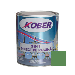 Vopsea alchidica pentru metal Kober 3 in 1, interior / exterior, verde reseda, 0.75 L