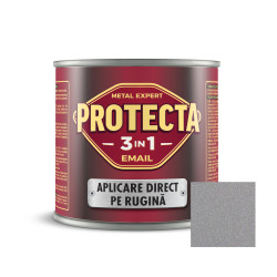 Vopsea alchidica pentru metal, Protecta 3 in 1, interior / exterior, argintiu, 0.5 L