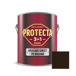 Vopsea alchidica pentru metal, Protecta 3 in 1, interior / exterior, maro inchis, 2.5 L