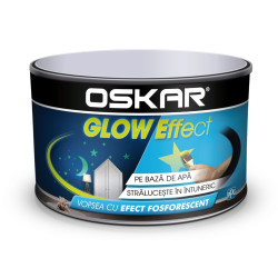 Vopsea decorativa cu efect fosforescent Oskar Glow Effect, interior, 0.33 L