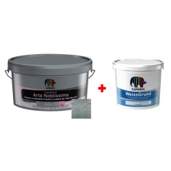 Vopsea decorativa interior, Capadecor Arte Noblissima, Venato 45, 1.25 L + Grund Caparol WeissGrund, interior / exterior, 1 L