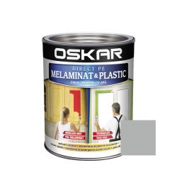 Vopsea Direct pe melaminat si plastic Oskar, interior, gri / silver, 0.6 L
