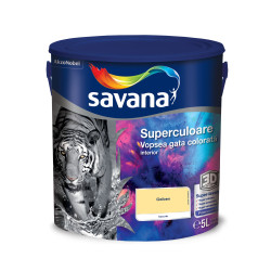 Vopsea gata colorata interior, Savana Superculoare, galben - bucurie, 5 L