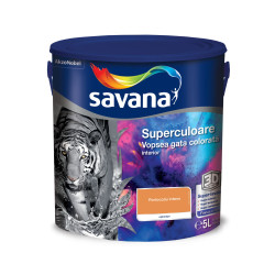 Vopsea gata colorata interior, Savana Superculoare, portocaliu intens - optimism, 5 L