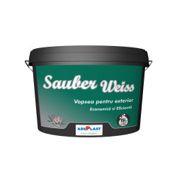 Vopsea lavabila exterior, Adeplast Sauber Weiss, alba, 15 L