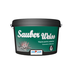 Vopsea lavabila exterior, Adeplast Sauber Weiss, alba, 3 L