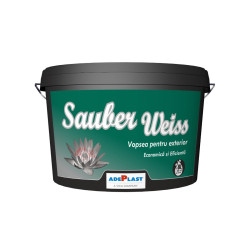 Vopsea lavabila exterior, Adeplast Sauber Weiss, alba, 8 L