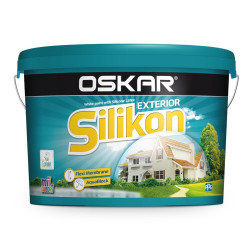 Vopsea lavabila exterior Oskar Silikon, alba, 5 L
