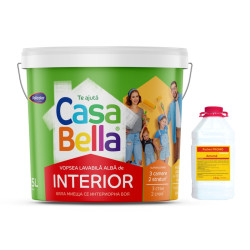 Vopsea lavabila interior, Casabella, alba, 15 L + amorsa Policolor
