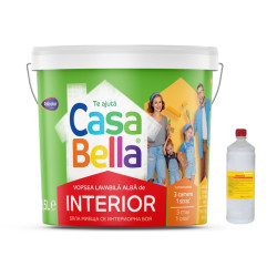 Vopsea lavabila interior, Casabella, alba, 8.5 L + amorsa 1 L