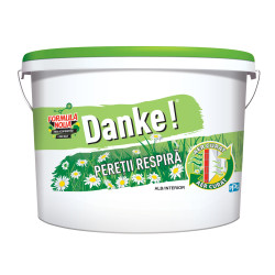 Vopsea lavabila interior, Danke - peretii respira, alba, 2.5 L