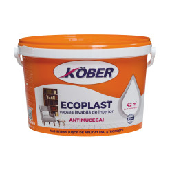 Vopsea lavabila interior, Ecoplast, antimucegai, alba, 3 L