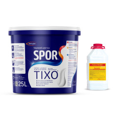 Vopsea lavabila interior gel, Spor Tixo, 25 L + amorsa Policolor