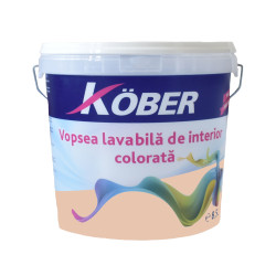 Vopsea lavabila interior, Kober, azuriu V8360, 8.5 L