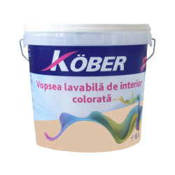 Vopsea lavabila interior, Kober, cafeniu V8370, 8.5 L