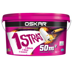 Vopsea lavabila interior, Oskar Crema colagen, alba, 5 L