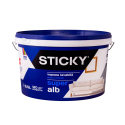 Vopsea lavabila interior, Sticky, alba, 8.5 L