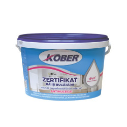 Vopsea lavabila interior, Zertifikat, antimucegai, baie si bucatarie, alba, 4 L