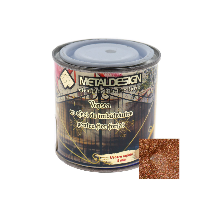 Vopsea patinata pentru metal, interior / exterior, cupru, 0.25 L