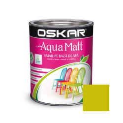 Vopsea pentru lemn / metal, Oskar Aqua Matt, interior / exterior, pe baza de apa, verde exotic, 0.6 L