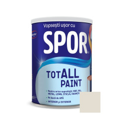 Vopsea pentru lemn / metal / sticla, Spor Totall Paint, pe baza de apa, interior / exterior, marble / bej,  0.6 L