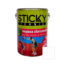 Vopsea pentru piscina Sticky, alb, interior / exterior, 5 kg