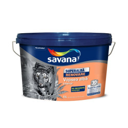 Vopsea super-lavabila interior, Savana Superalba Renovare, alba, 15 L