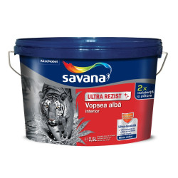 Vopsea ultra-lavabila interior, Savana Ultra Rezist, alba, 2.5 L