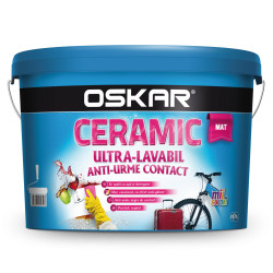 Vopsea ultralavabila interior / exterior, Oskar Ceramic mat, alba, 2.5 L