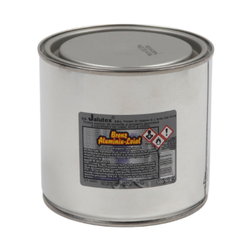 Bronz alchidic pentru lemn / metal, Jalutex, interior / exterior, argintiu, 0.5 L Bronz alchidic pentru lemn / metal, Jalutex, interior / exterior, argintiu, 0.5 L