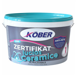 Vopsea ultralavabila Zertifikat cu microsfere ceramice, lucios, alba, interior / exterior, 8.5 L