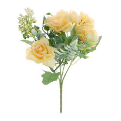 Buchet flori artificiale BH801, galben, 27 cm