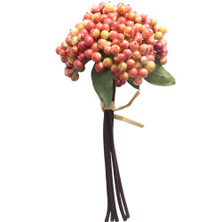 Buchet flori artificiale GF13645, panza + plastic, portocaliu, 28 cm