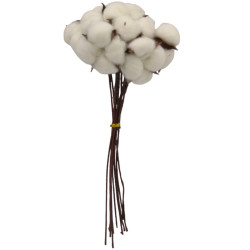 Buchet flori artificiale MW65501, panza + plastic, ivoriu, 34 cm