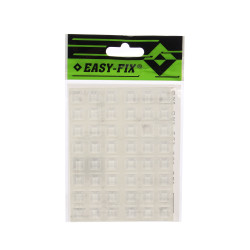 Bumpon autoadeziv, transparent, M 448.55.00, 13 x 13 x 3  mm, set 48 bucati