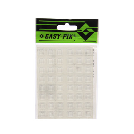 Bumpon autoadeziv, transparent, M 448.55.00, 13 x 13 x 3  mm, set 48 bucati