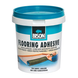 Adeziv pentru mocheta si linoleum, cu suport textil, Bison Flooring, 1 kg, maro deschis