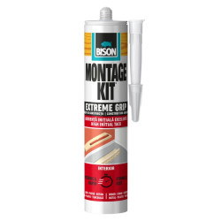 Adeziv pentru suprafete multiple, Bison Montage Kit Extreme Grip, interior / exterior, alb, 370 g