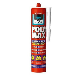 Adeziv pentru suprafete multiple, Bison Poly High Tack, interior / exterior, alb, 425 g