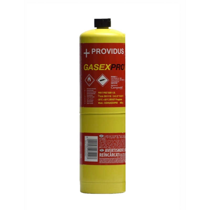 Butelie de gaz, Providus Gasex Pro, propilena, 400 g Butelie de gaz, Providus Gasex Pro, propilena, 400 g