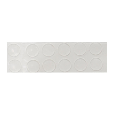 Buton amortizor transparent, autoadeziv, D 10 x 1.5 mm, 12 bucati