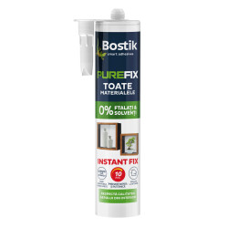Adeziv pentru suprafete multiple, Bostik Purefix Instant Fix, interior, alb, 300 ml